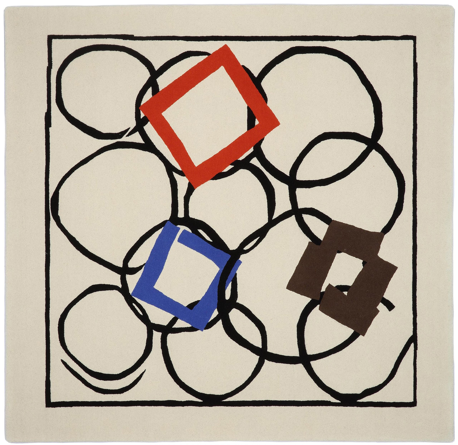 Bild von Squares in Orbit Teppich